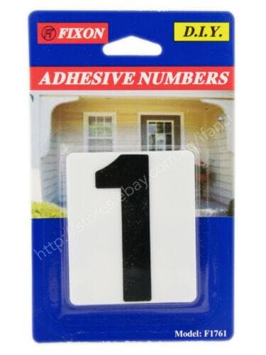 Fixon Adhesive Number Sign For House Street Letterbox Number 59x49x2mm F1761 - Double Bay Hardware