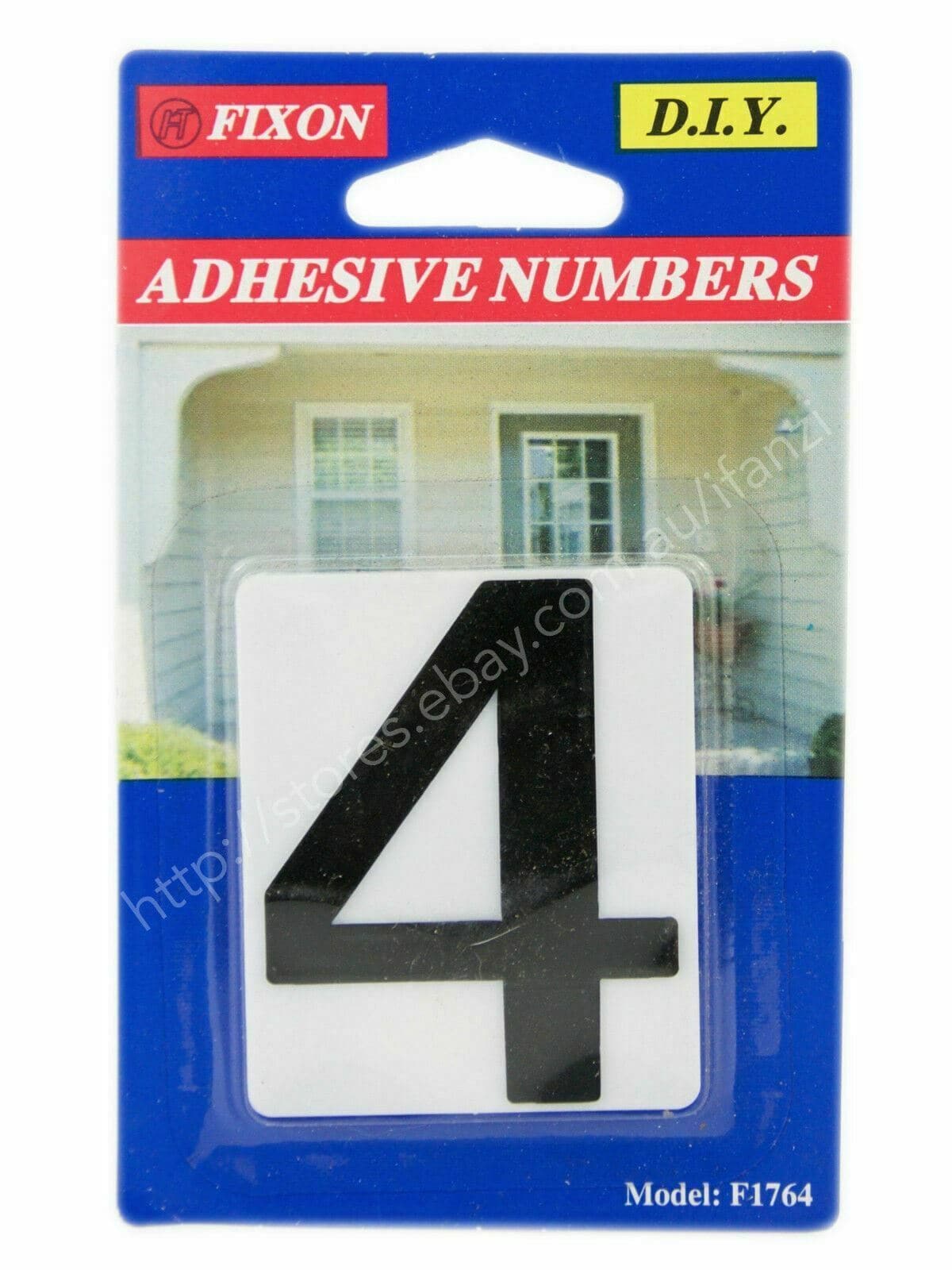Fixon Adhesive Number Sign For House Street Letterbox Number 59x49x2mm F1764 - Double Bay Hardware