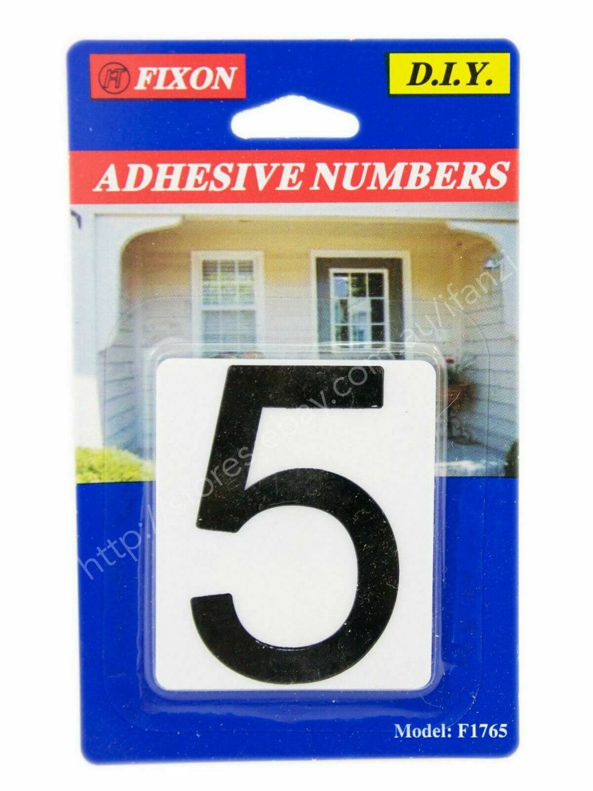 Fixon Adhesive Number Sign For House Street Letterbox Number 59x49x2mm F1765 - Double Bay Hardware