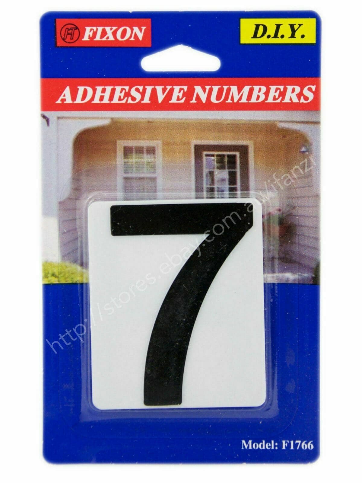 Fixon Adhesive Number Sign For House Street Letterbox Number 59x49x2mm F1767 - Double Bay Hardware