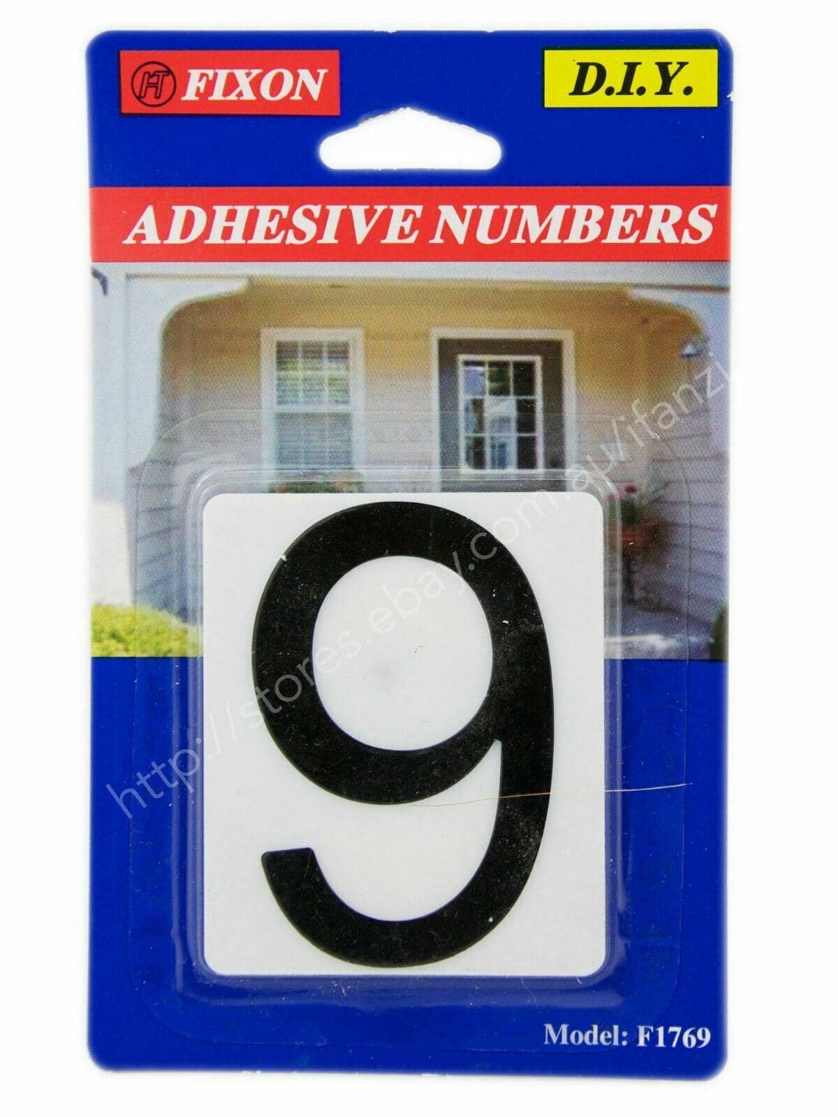Fixon Adhesive Number Sign For House Street Letterbox Number 59x49x2mm F1769 - Double Bay Hardware