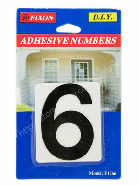 Fixon Adhesive Sign Number 6 59x49x2mm F1766