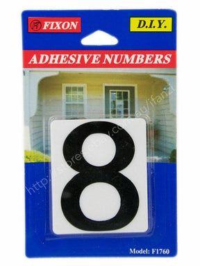 Fixon Adhesive Sign Number 8 59x49x2mm F1768
