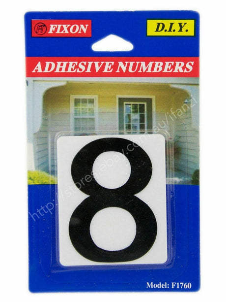 Fixon Adhesive Sign Number 8 59x49x2mm F1768