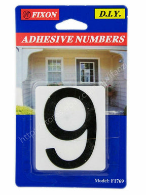 Fixon Adhesive Sign Number 9 59x49x2mm F1769