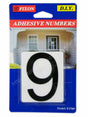 Fixon Adhesive Sign Number 9 59x49x2mm F1769
