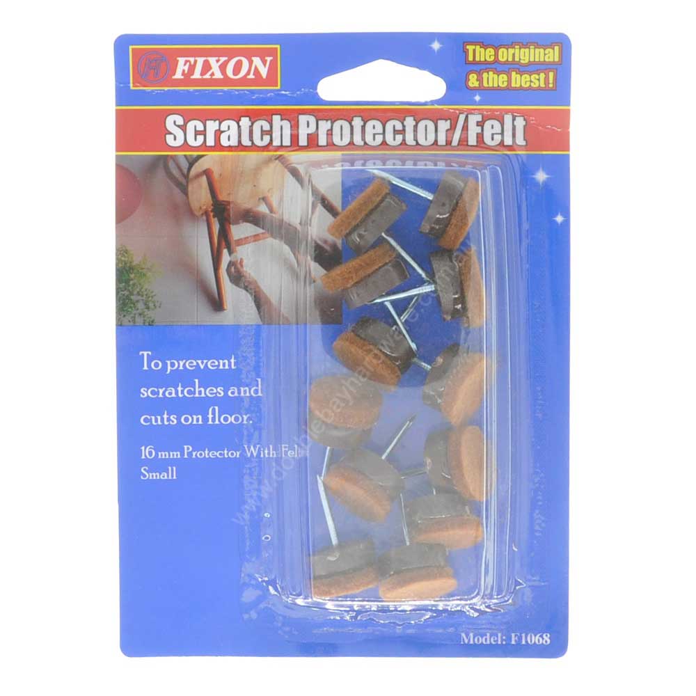 FIXON Floor Scratch Protector With Nail 16mm Felt F1068 - Double Bay Hardware