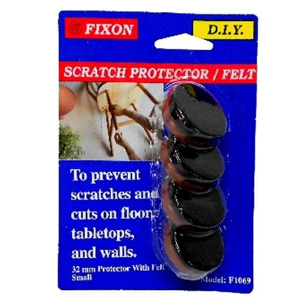 FIXON Floor Scratch Protector With Nail 32mm Felt F1069 - Double Bay Hardware