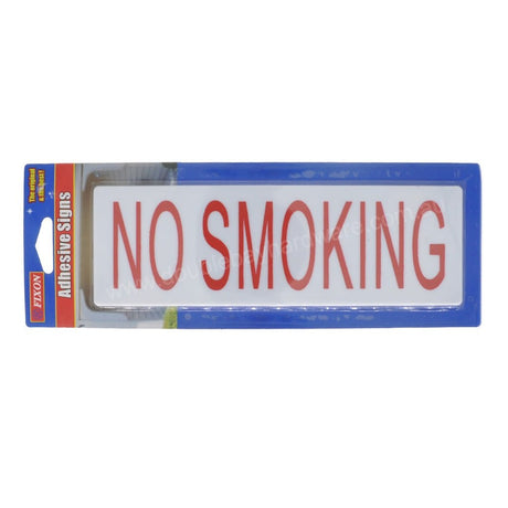 FIXON Plastic Self Adhesive Sign No Smoking 200x65x2mm F1774