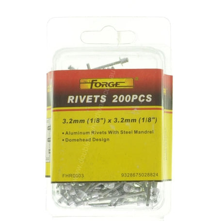 FORGE Aluminum Rivets WIth Steel Mandrel 3.2mm(1/8")X3.2mm(1/8") FHR0003 - Double Bay Hardware