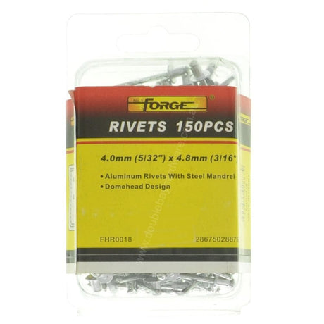 FORGE Aluminum Rivets With Steel Mandrel 4.0mm(5/32")X4.8mm(3/16") FHR0018 - Double Bay Hardware