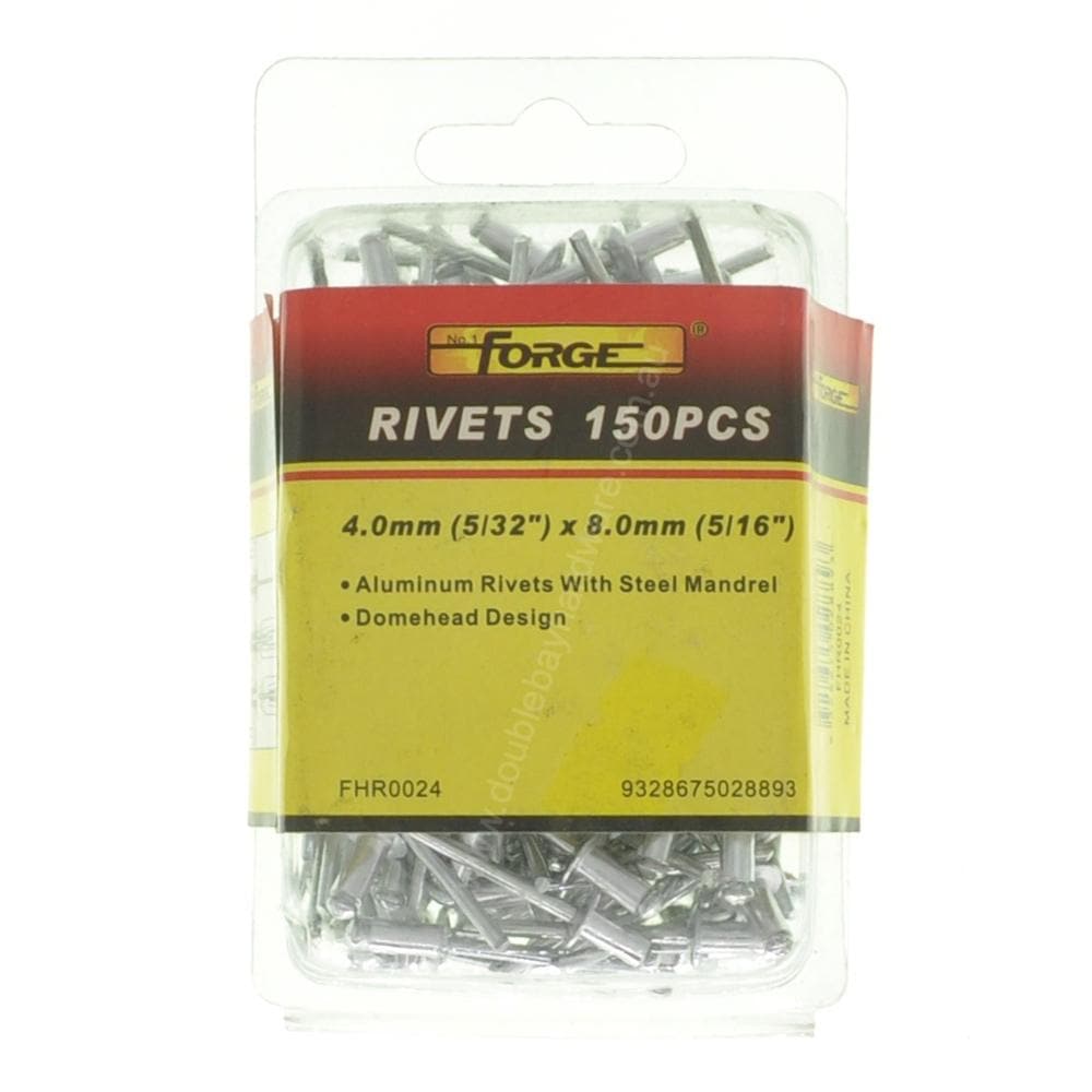 FORGE Aluminum Rivets With Steel Mandrel 4.0mm(5/32")X8.0mm(5/16") FHR0024 - Double Bay Hardware