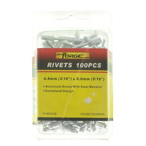 FORGE Aluminum Rivets With Steel Mandrel 4.8mm(3/16")X8.0mm(5/16") FHR0036