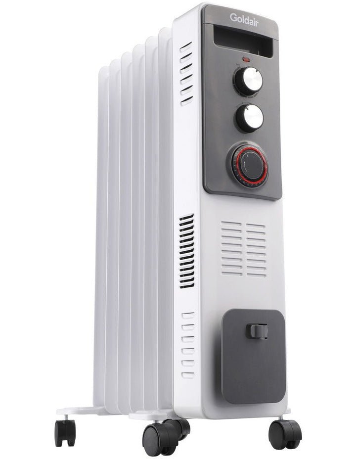 Goldair 7 Fin Column Oil Heater 1500W with 24 Hour Timer GOC167TT