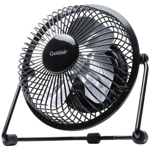 Goldair Select USB Desk Fan Black 100mm GSDF10 - Double Bay Hardware