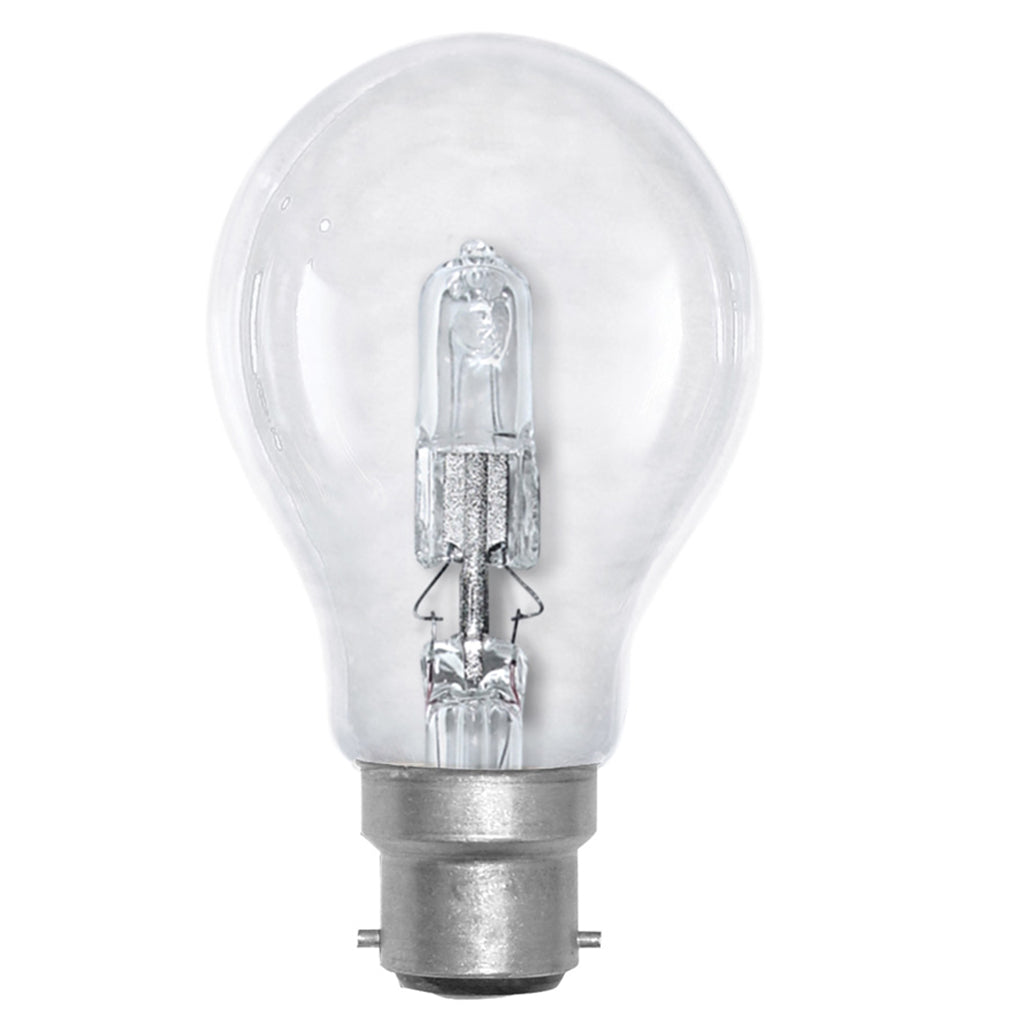 green Australia GLS Halogen Light Bulb B22 240V 52W(75W) Clear Dimmable LP/BC52W