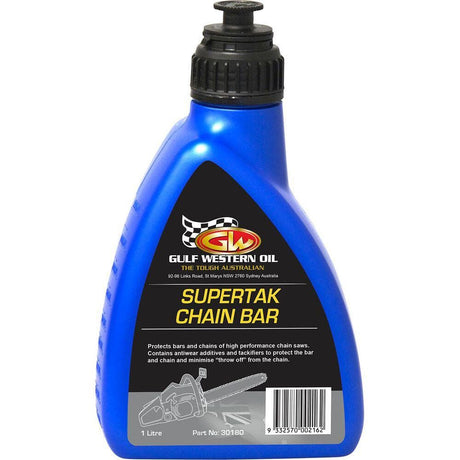 Gulf Western Supertak Chainsaw Bar Oil 1L ISO VG 150 GW30180 - Double Bay Hardware
