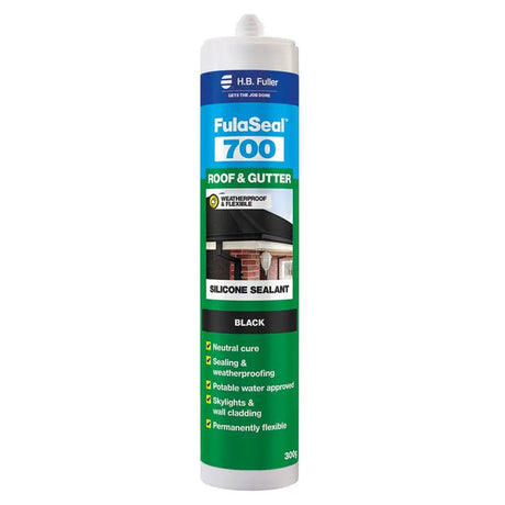 H.B. Fuller FulaSeal 700 Roof & Gutter Sealant Black 300g