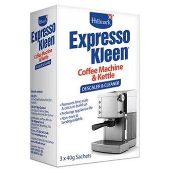 Hillmark Expresso Kleen Descaler & Cleaner For Coffee Machine & Kettle 3x40g H67