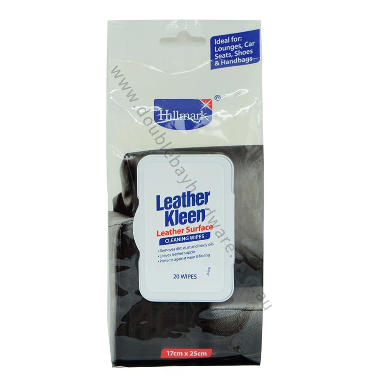 Hillmark Leather Kleen Leather Surface Cleaning Wipes 17x25cm - Double Bay Hardware