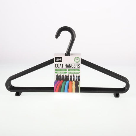 HOME MASTER Coat Hanger Plastic Black 37cm 8pcs 102990
