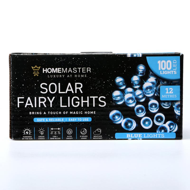 HOME MASTER Solar Fairy Lights Blue Light 100LED 187409 - Double Bay Hardware