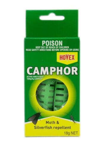 Hovex Camphor Moth and Silverfish Repellent 18g 3096615 - Double Bay Hardware
