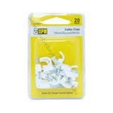 HPM Cable Clips 10mm Round White For Large Round Cables DQ009