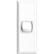 HPM Excel 1 Gang Matt White Architrave Switch 10A CDXLA770/1WEWE