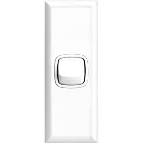 HPM Excel 1 Gang Matt White Architrave Switch 10A CDXLA770/1WEWE