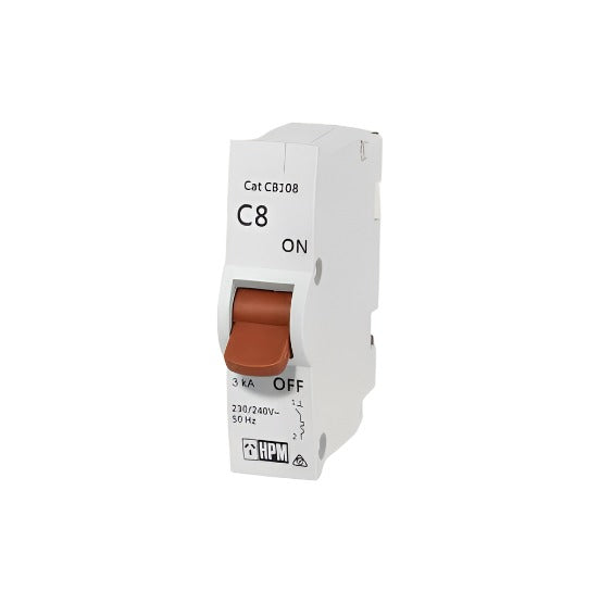 HPM Plug In Circuit Breaker For 8A &10A Lighting Circuits CDCB108 - Double Bay Hardware