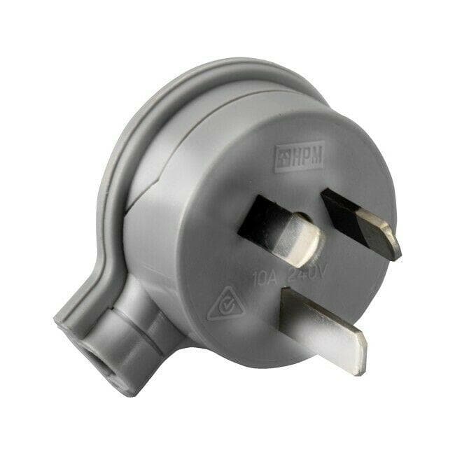 HPM Side Entry Electrical Plug Top 3 Pin Gray 10A CD106/1GY - Double Bay Hardware