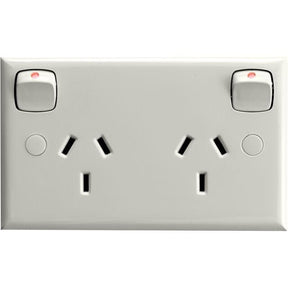 HPM Standard 10A White Double Powerpoint CD777WE