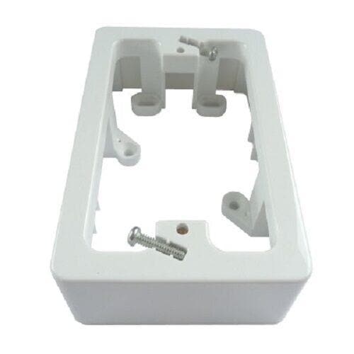 HPM Surface Mounting Block White 37mm CD140WE - Double Bay Hardware