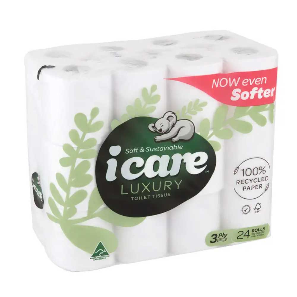 icare Toilet Tissue 3 Ply 24 pack 1270 - Double Bay Hardware