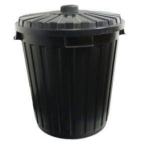 Icon Plastic Garbage Bin And Lid 46L HWGRB046BK