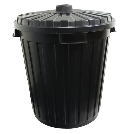 Icon Plastic Garbage Bin And Lid 46L HWGRB046BK