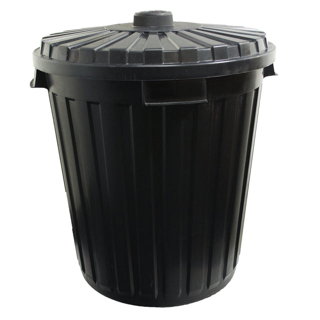 Icon Plastic Garbage Bin And Lid 75L HWGRB075BK