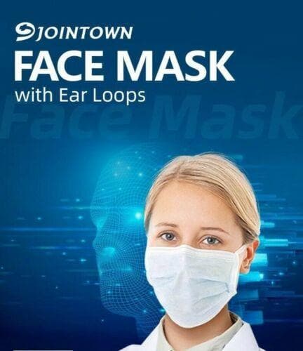 Jointown 3 Layers Mask With Ear Loop BFE≥95% Fluid Resistant PK50 - Double Bay Hardware