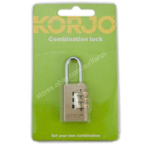 KORJO Combination Luggage lock Gold CL30 - Double Bay Hardware