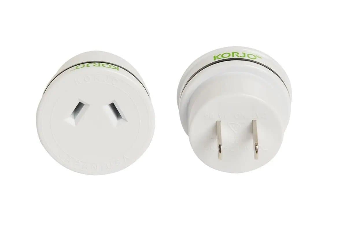 KORJO Non Earthed Travel Adaptor Use in Japan,USA,Canada,Mexico From AU JA06 - Double Bay Hardware