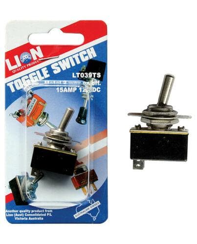 LION Toggle Switch Metal 2 Way ON/OFF 15AMP 12V DC LT039TS - Double Bay Hardware
