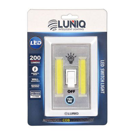 LUNIQ LED Switch Light Magnetic Back 200 Lumen ELS - 0602