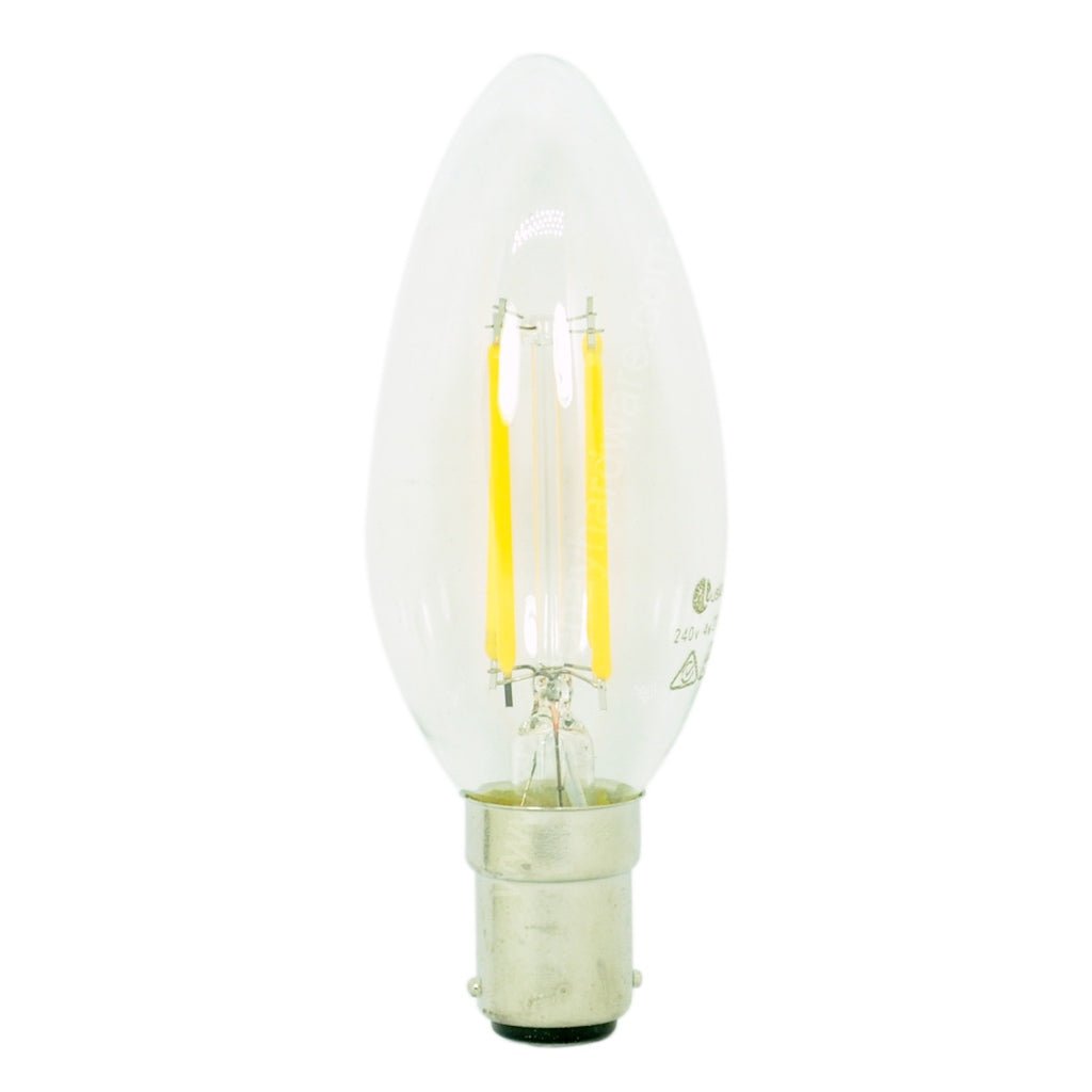 Lusion Candle Filament LED Light Bulb B15 240V 4W W/W 20243