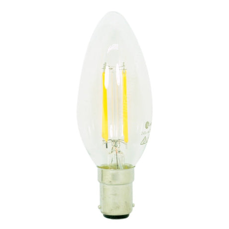 Lusion Candle Filament LED Light Bulb B15 240V 4W W/W 20243