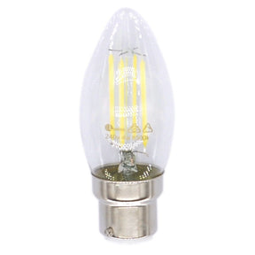 Lusion Candle Filament LED Light Bulb B22 240V 4W C/DL 20246