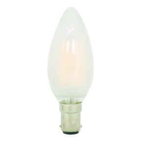 Lusion Candle LED Light Bulb B15 240V 4W Opal W/W 20258