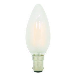 Lusion Candle LED Light Bulb B15 240V 4W Opal W/W 20258
