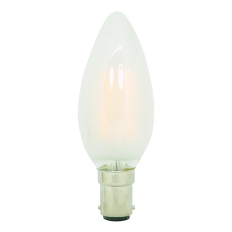 Lusion Candle LED Light Bulb B15 240V 4W Opal W/W 20258