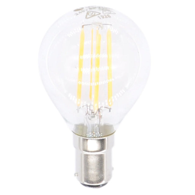 Lusion Fancy Round Filament LED Light Bulb B15 240V 4W W/W 20233